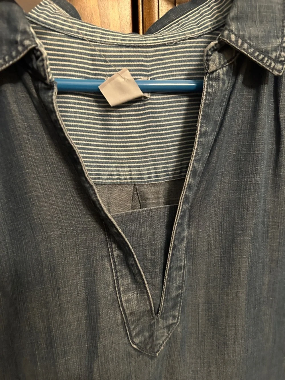 Chico's Denim-Style Midi Shirt Dress in Blue - Picture 5 of 8